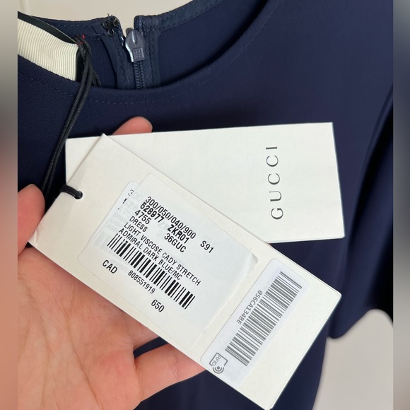 BRAND NEW Stretch Cady Minidress in Blue - Picture 3 of 5